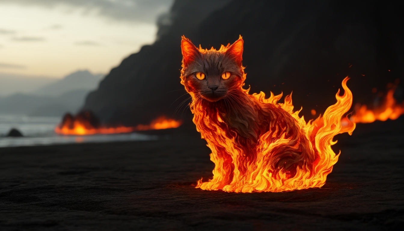 Fire cat